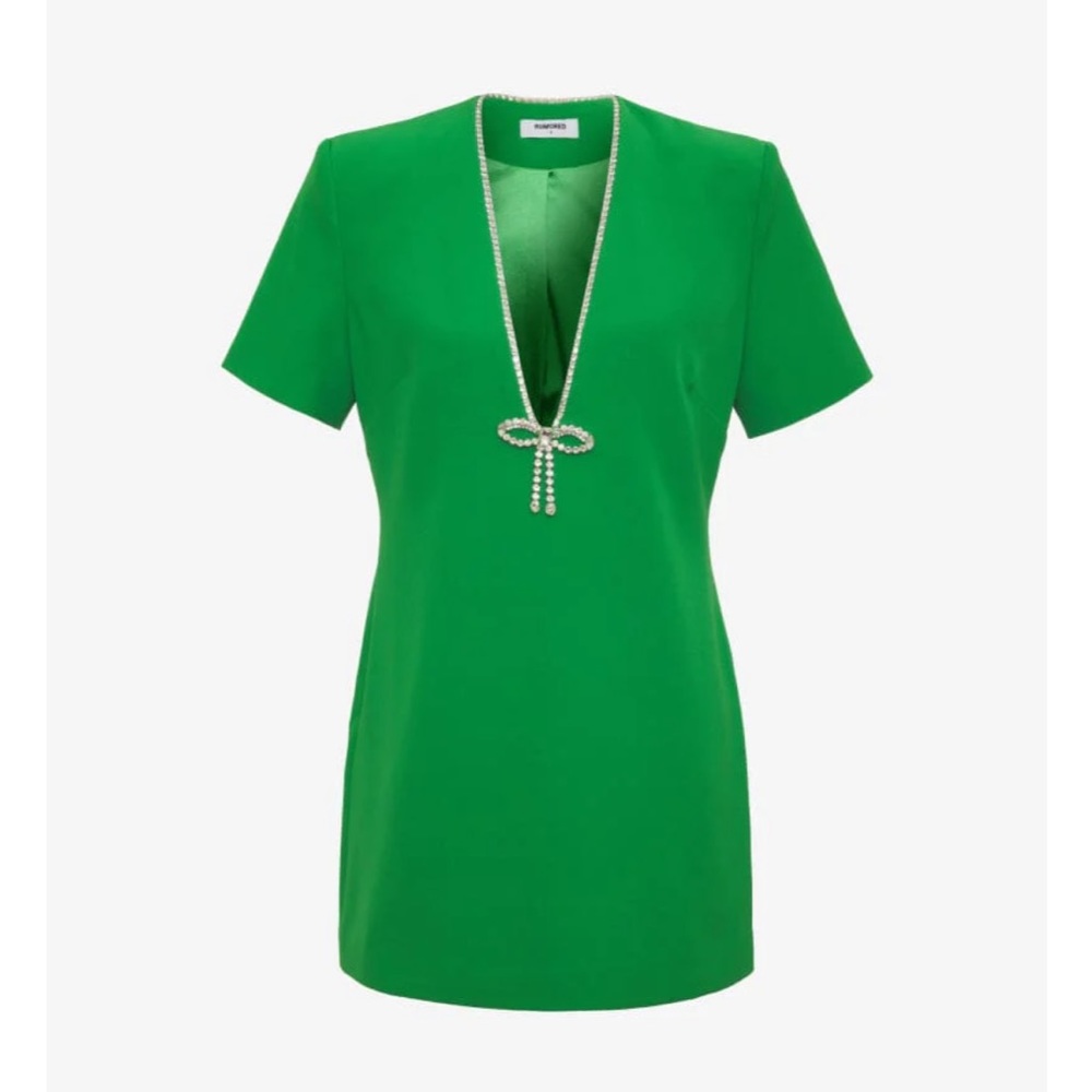 Green mini dress